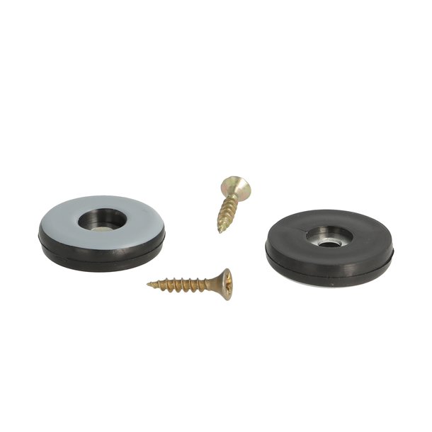 Glidesm 30mm m/Teflon og Skrue - Sort Plast