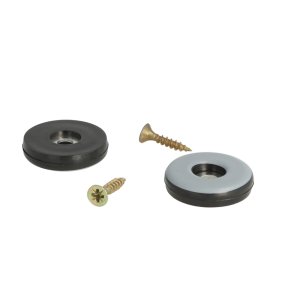 Glidesm 30mm m/Teflon og Skrue - Sort Plast