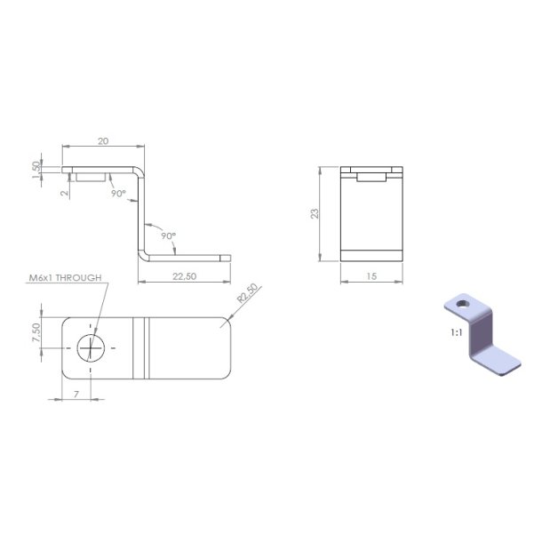 Vinklet Beslag  - til Leander Baby Junior Seng
