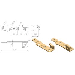 Hgtebeslag St - 8 Dele - Gulforzinket Stl