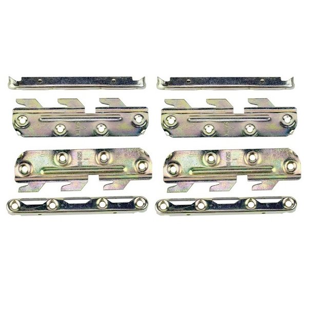 Sengebeslag St 130mm - 8 Dele - Gulforzinket