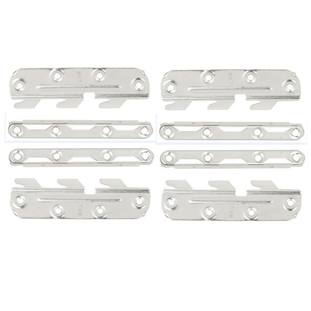 Sengebeslag St 130mm - 8 Dele - Elforzinket