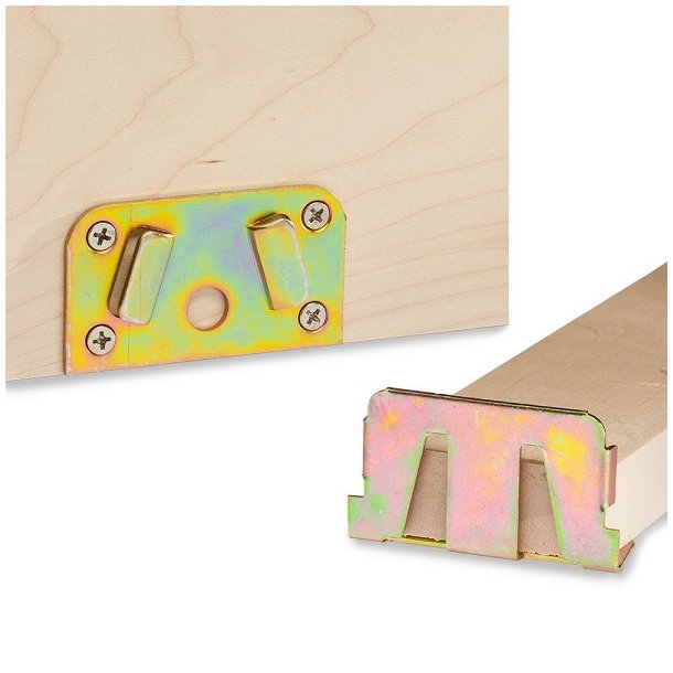 Sengebeslag Bredel - Midtmontering - til Gavldel 102035