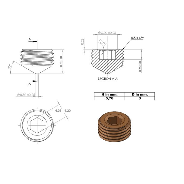 Skrue t/Samlebeslag 15mm - til Leander Baby Junior Seng