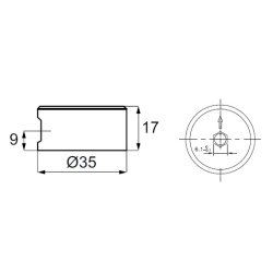 Samlebeslag Fuerte - Hus 35x17mm