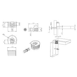 Samlebeslag "Eccentric" 20x11mm - Hvid