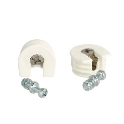 Samlebeslag "Eccentric" 20x11mm - Hvid