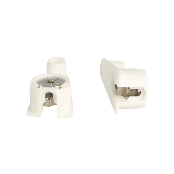 Samlebeslag "Eccentric" 10mm med Tap - Hvid