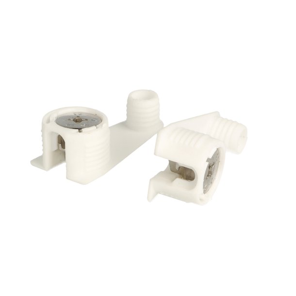 Samlebeslag "Eccentric" 10mm med Tap - Hvid