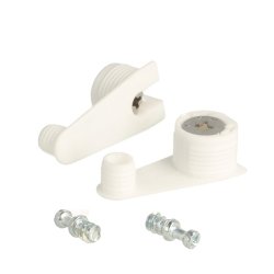 Samlebeslag "Eccentric" 10mm med Tap - Hvid