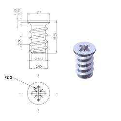 Euro Skrue 5,8x10mm - Forniklet