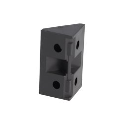 Hjrnesamlebeslag - 44mm - Sort