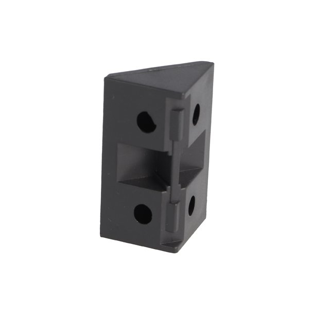 Hjrnesamlebeslag - 44mm - Sort