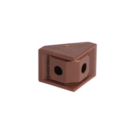 Hjrnesamlebeslag - 18mm - Brun