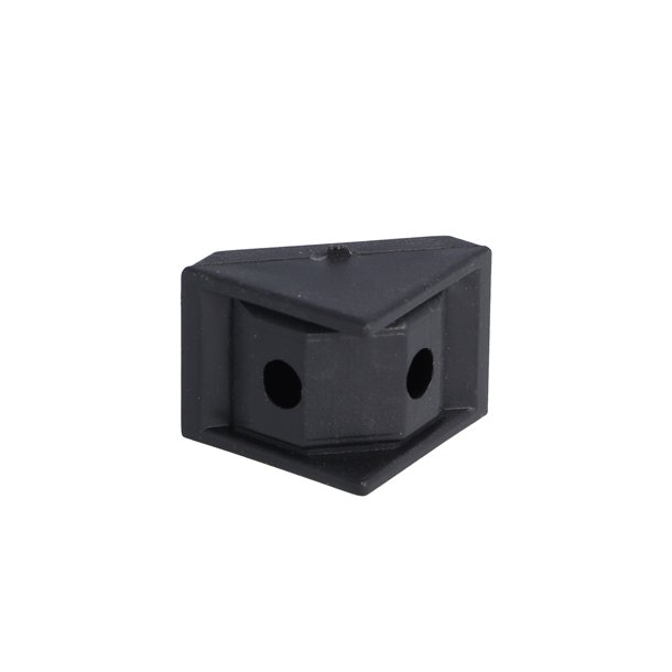 Hjrnesamlebeslag - 18mm - Sort