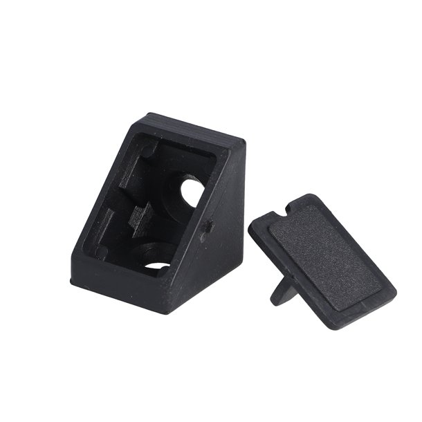 Hjrnesamlebeslag - 18mm - Sort