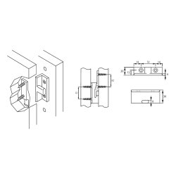 Samlebeslag Model KK2, Vinklet-Del