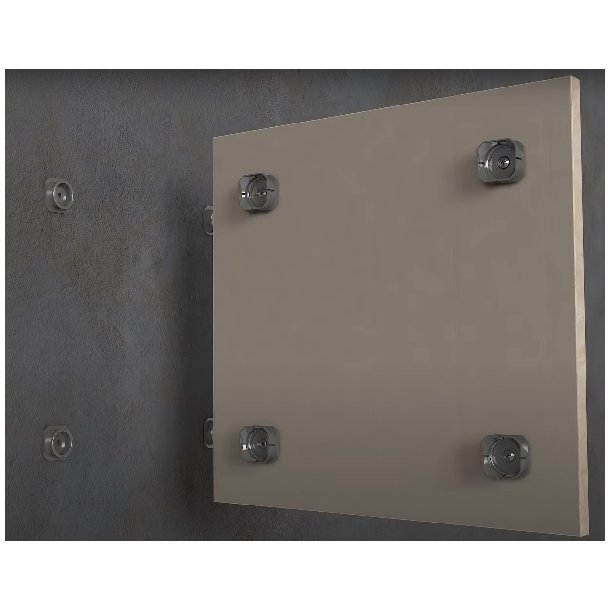 Skjult Panelophng "Click", Hun-Del, Gr Plast