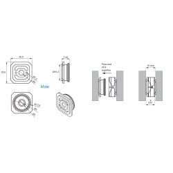 Skjult Panelophng "Click", Han-Del, Gr Plast