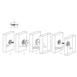 Lokaliseringsbeslag "Click", Gr Plast