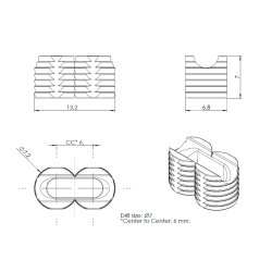 Samlebeslag "SnapX" - Hun Del - Hvid (7mm)