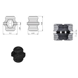 Samlebeslag "Diva" - Han Del - Sort (1mm)