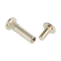 Samleskrue 2 Dele M6, 31-39mm - Forniklet