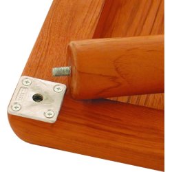 Bordbensbeslag Firkant med M10 Gevind