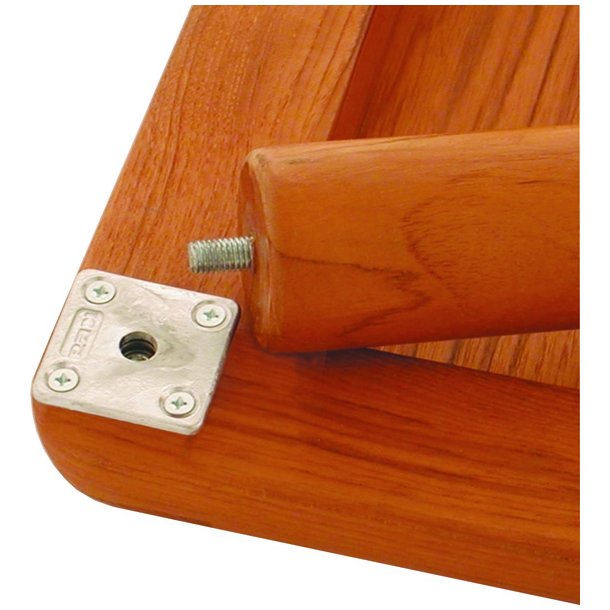 Bordbensbeslag Firkant med M10 Gevind