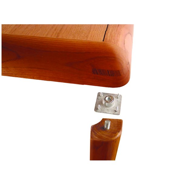 Bordbensbeslag Firkant med M8 Gevind