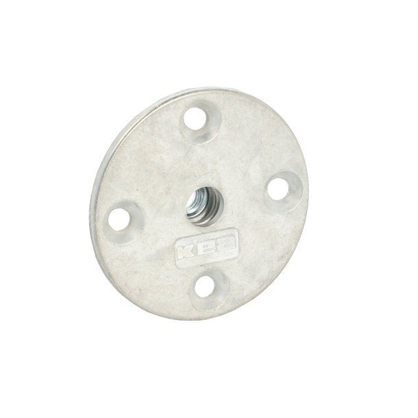 Bordbensbeslag Rund med M8 Gevind