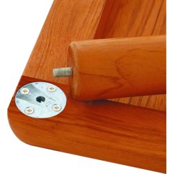 Bordbensbeslag Rund med M8 Gevind