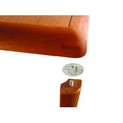 Bordbensbeslag Rund med M10 Gevind