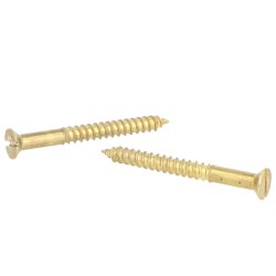 Trskrue Messing 5.0x50mm - Lige Krv - DIN 97