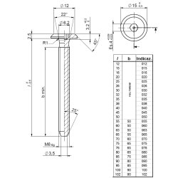 Samleskrue M6x16mm - Sort Finish