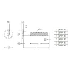 Samleskrue M6x50mm - Gulforzinket