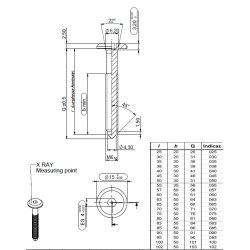 Samleskrue M6x90mm - Bronzeret
