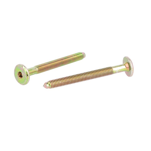 Samleskrue M6x60mm - Gulforzinket