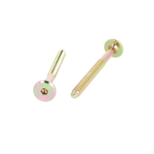 Samleskrue M6x70mm - Gulforzinket