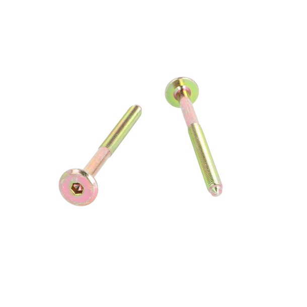 Samleskrue M6x80mm - Gulforzinket