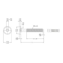 Samleskrue M8x45mm - Gulforzinket