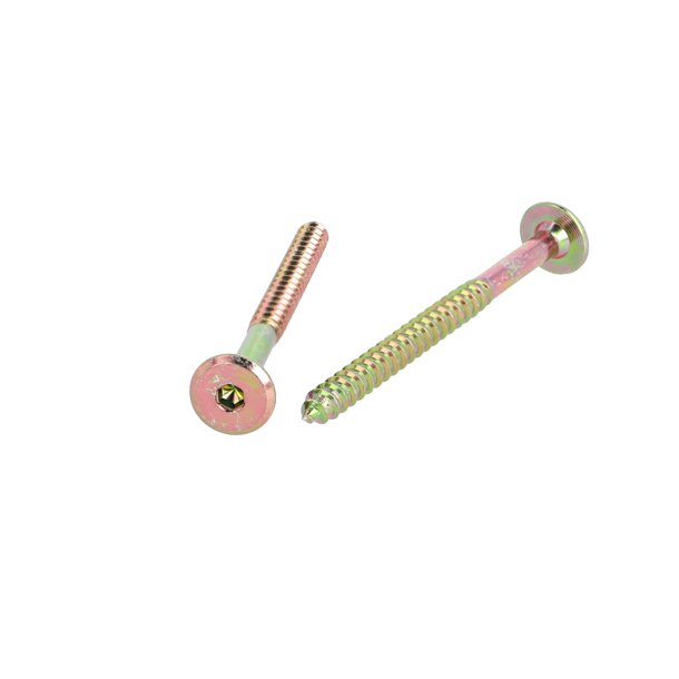 Samleskrue 6,3x80mm - Gulforzinket