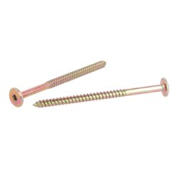 Samleskrue 6,3x100mm - Gulforzinket