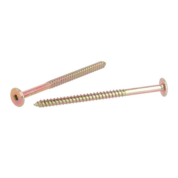 Samleskrue 6,3x100mm - Gulforzinket