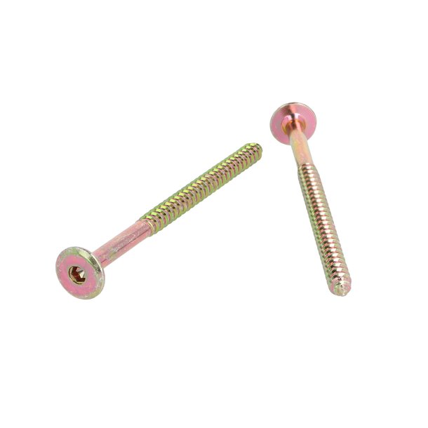 Samleskrue 6,3x100mm - Gulforzinket