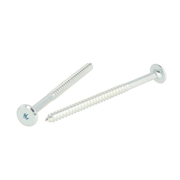 Samleskrue 6,3x100mm - Forniklet