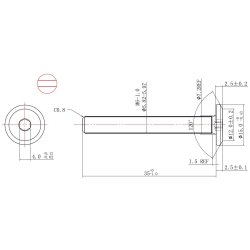 Samleskrue M6x35mm - Rustfri Stl (AISI  316)