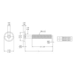 Samleskrue M6x34mm - til Leander Baby Junior Seng