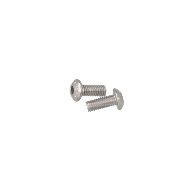 Buttonhead Bolt/Skrue M5x12mm - Rustfri A2- DIN 7380