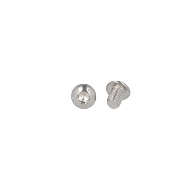 Buttonhead Bolt/Skrue M6x8mm - Rustfri A2- DIN 7380